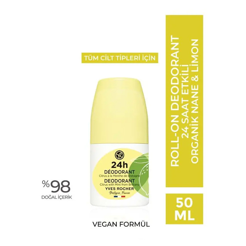 Yves Rocher Bio Minze &amp; Zitrone Roll-on Deodorant 50ml