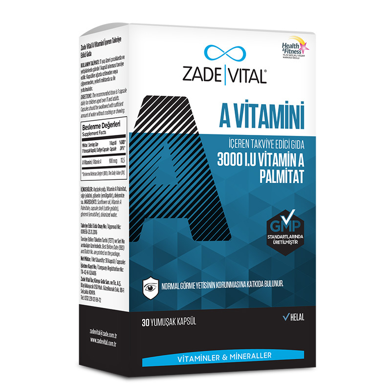 Витамин А 30 мягких капсул от Zade Vital