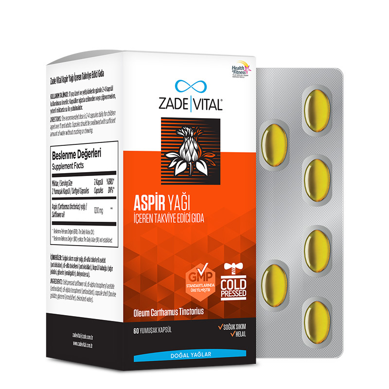 Zade Vital Safflower Oil 60 soft Capsules