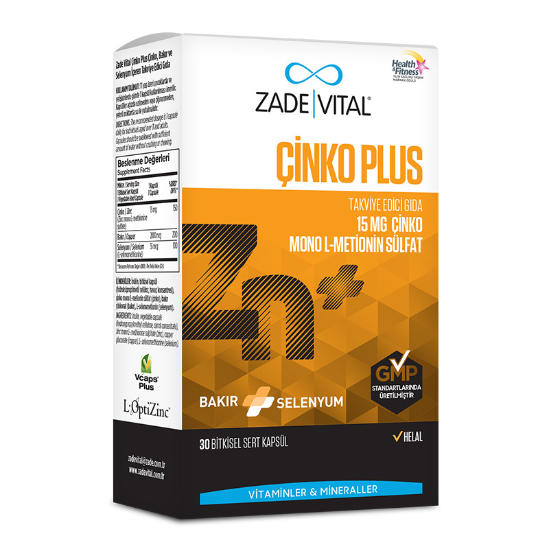 Zade Vital Zinc Plus Supplementary Food 30 capsules