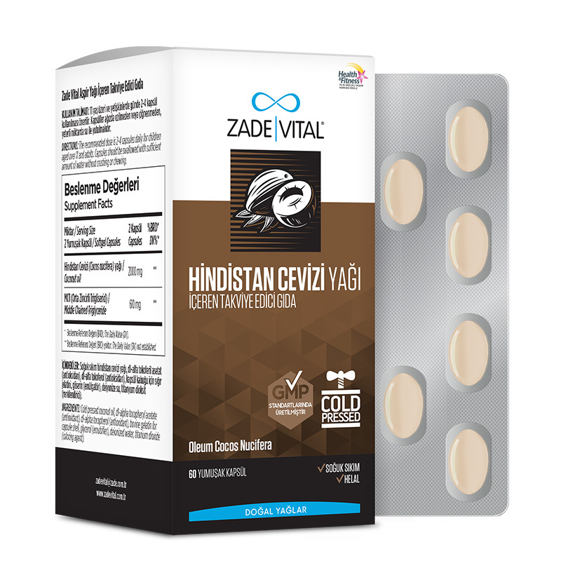 Zade Vital Coconut Oil 1000 mg 60 soft Capsule